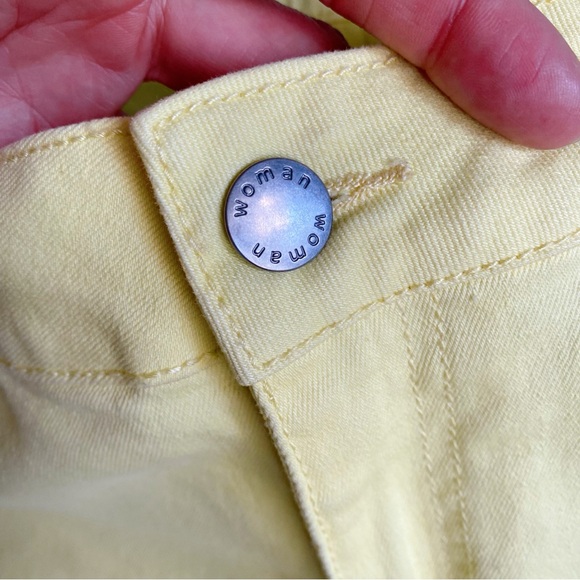 🍋 CASUAL LEMON MID RISE COTTON JEAN SHORTS! - Picture 7 of 10